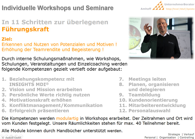Führungskräftefortbildung